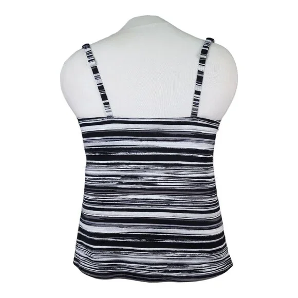 Lands End Tankini Swim Top Size 16 Square Neck Underwire Bra Swimsuit New - Picture 6 of 10